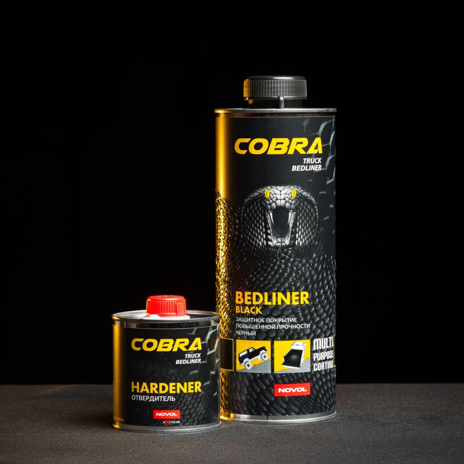 Cobra Coatings - COBRA BEDLINER BLACK KIT - 800ml - 4x4 Offroad Centre