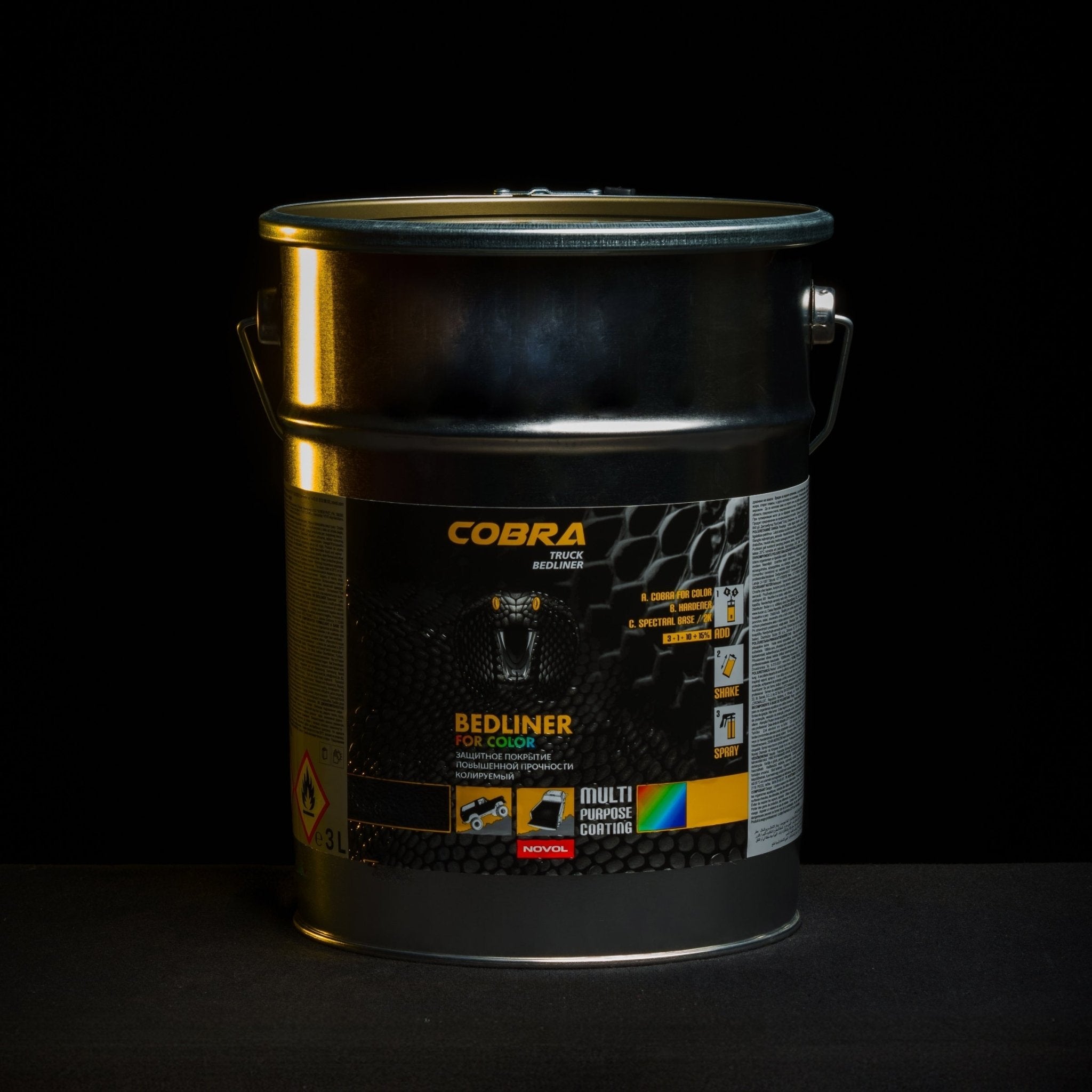 Cobra Coatings - COBRA BEDLINER TINTABLE - 3lts - 4x4 Offroad Centre