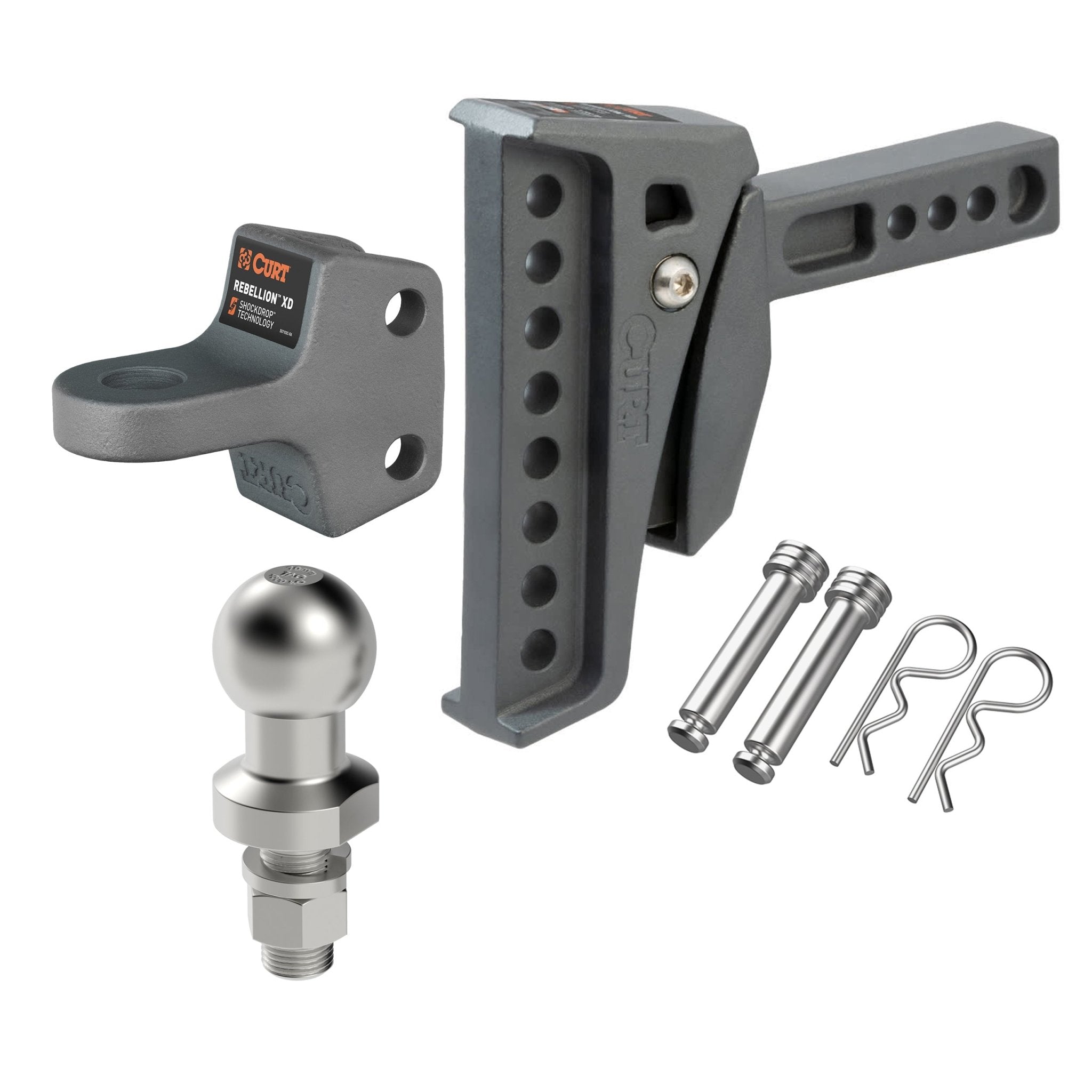 CURT - CURT Rebellion XD ShockDrop Ball Mount Kit - 4X4OC™ | 4x4 Offroad Centre