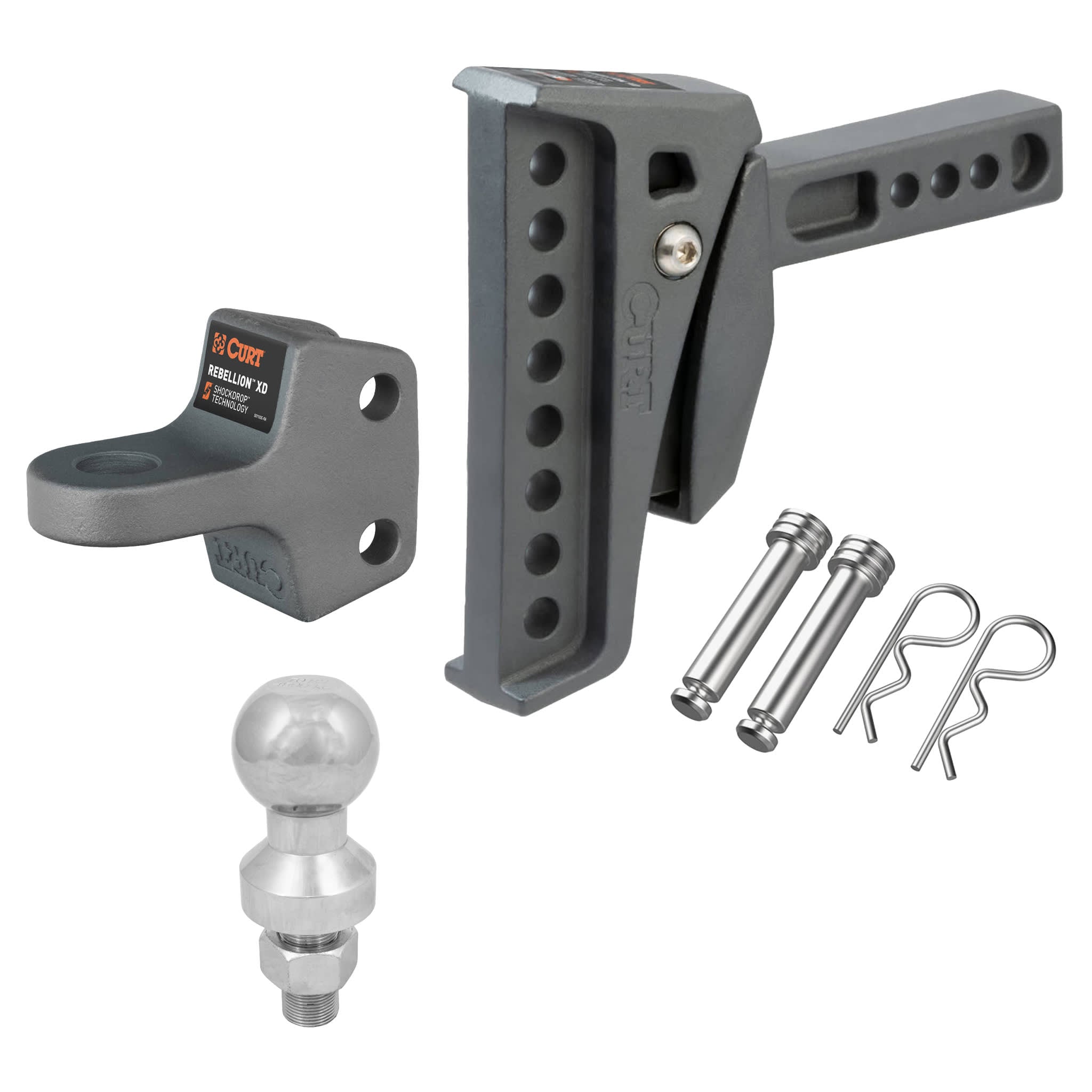 CURT - CURT Rebellion XD ShockDrop Ball Mount Kit - 4X4OC™ | 4x4 Offroad Centre