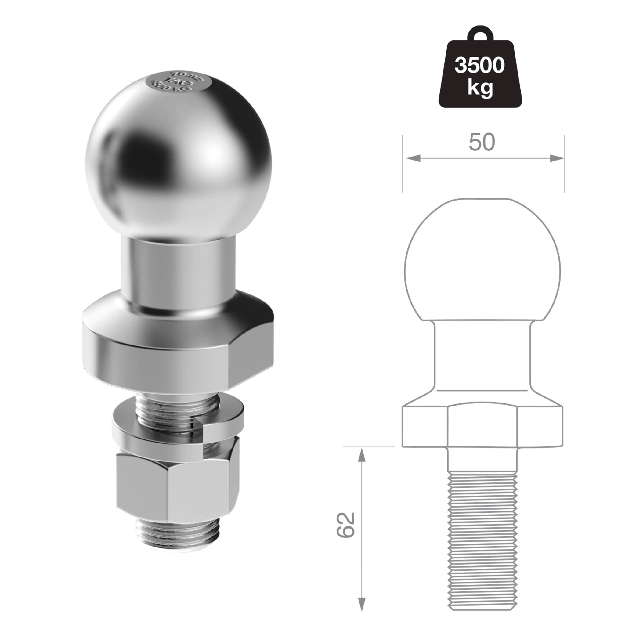 CURT - CURT Rebellion XD ShockDrop Ball Mount Kit - 4X4OC™ | 4x4 Offroad Centre