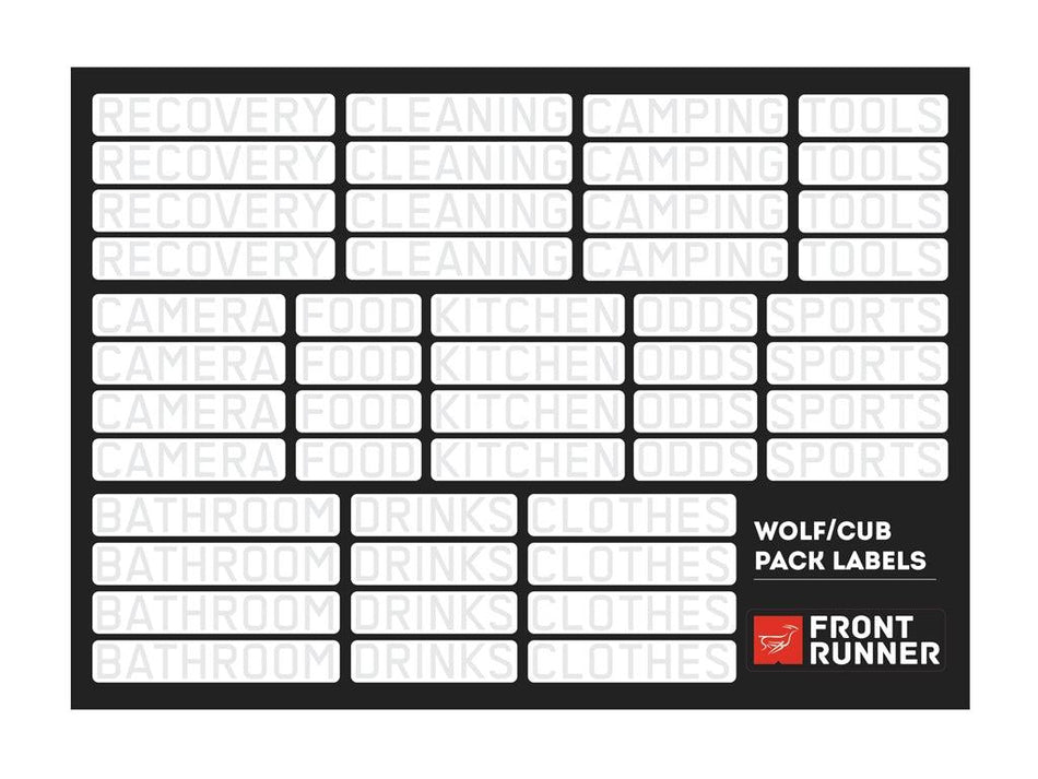 Front Runner - Wolf/Cub Pack Campsite Organizing Labels - by Front Runner - 4X4OC™ | 4x4 Offroad Centre