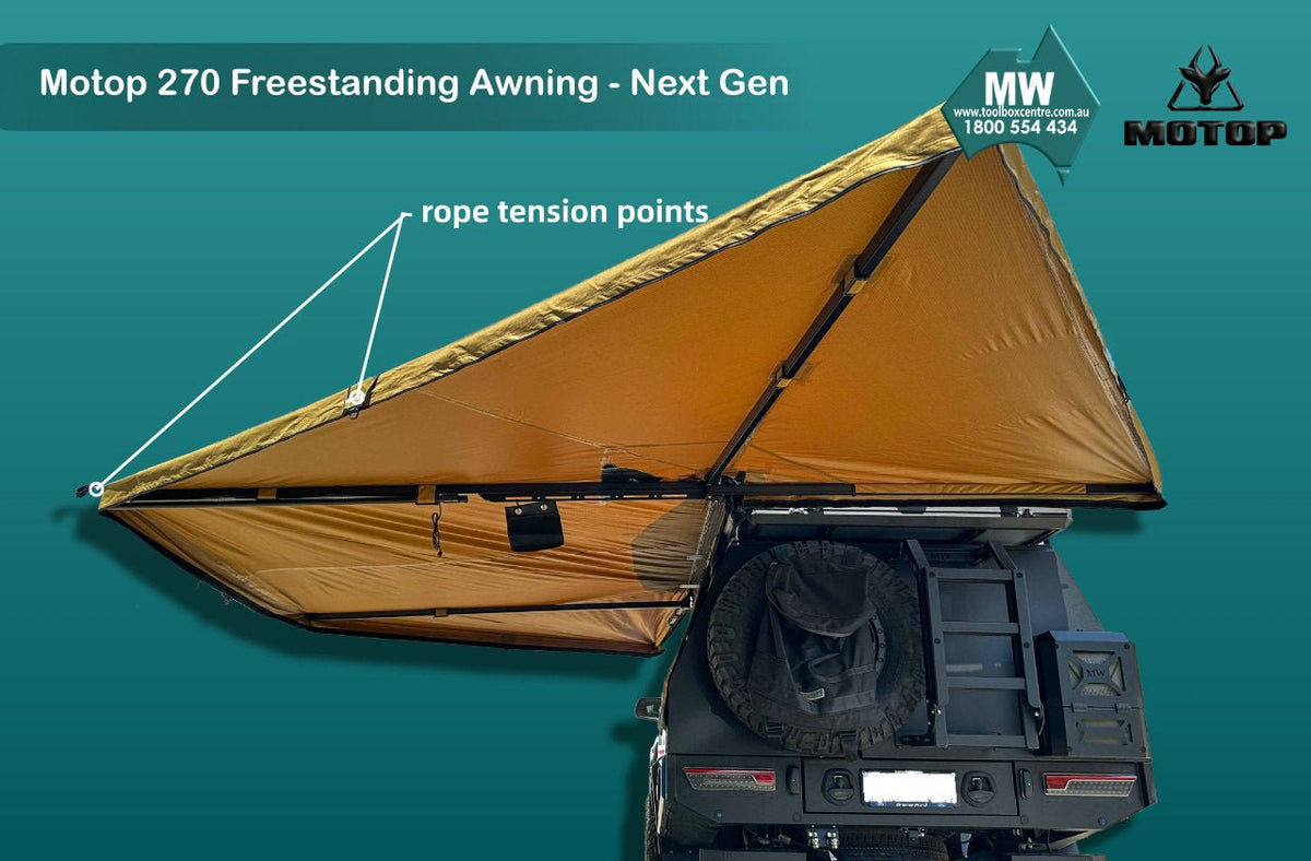 MOTOP Tents - MOTOP 270 Free Standing Awning - 4X4OC™ | 4x4 Offroad Centre