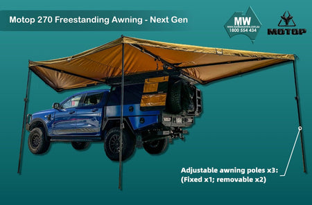 MOTOP Tents - MOTOP 270 Free Standing Awning - 4X4OC™ | 4x4 Offroad Centre