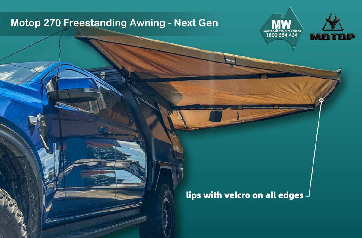 MOTOP Tents - MOTOP 270 Free Standing Awning - 4X4OC™ | 4x4 Offroad Centre