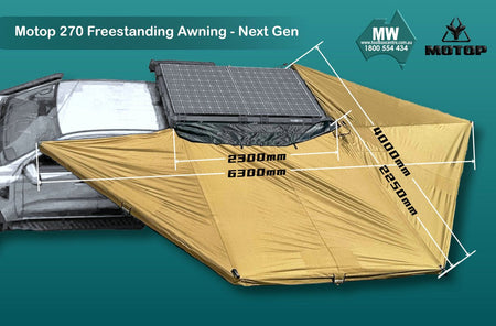 MOTOP Tents - MOTOP 270 Free Standing Awning - 4X4OC™ | 4x4 Offroad Centre