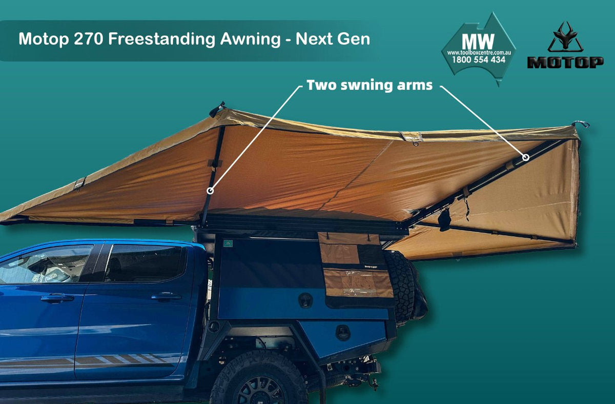 MOTOP Tents - MOTOP 270 Free Standing Awning - 4X4OC™ | 4x4 Offroad Centre