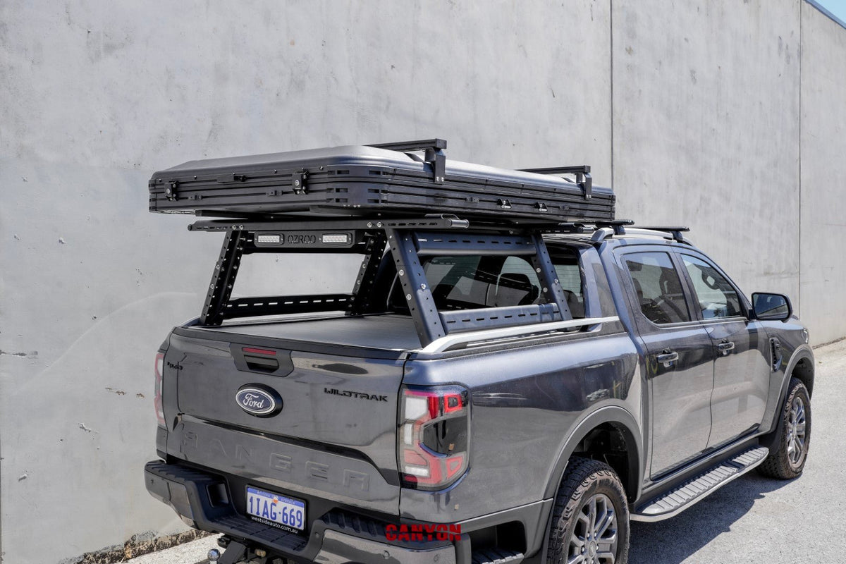 OzRoo - Ford Ranger (2022 - 2025) Wildtrak OzRoo Tub Rack - 4X4OC™ | 4x4 Offroad Centre