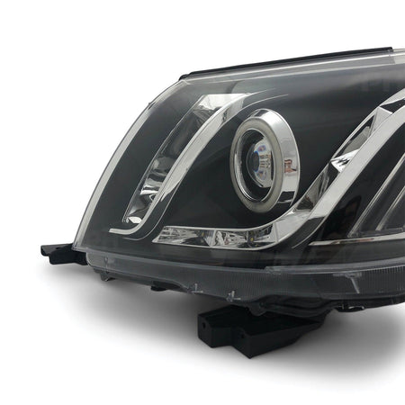 Panel House - Black Headlights Sequential DRL Halo Projector Fits Toyota Hilux N70 07/11 - 2014 - 4X4OC™ | 4x4 Offroad Centre