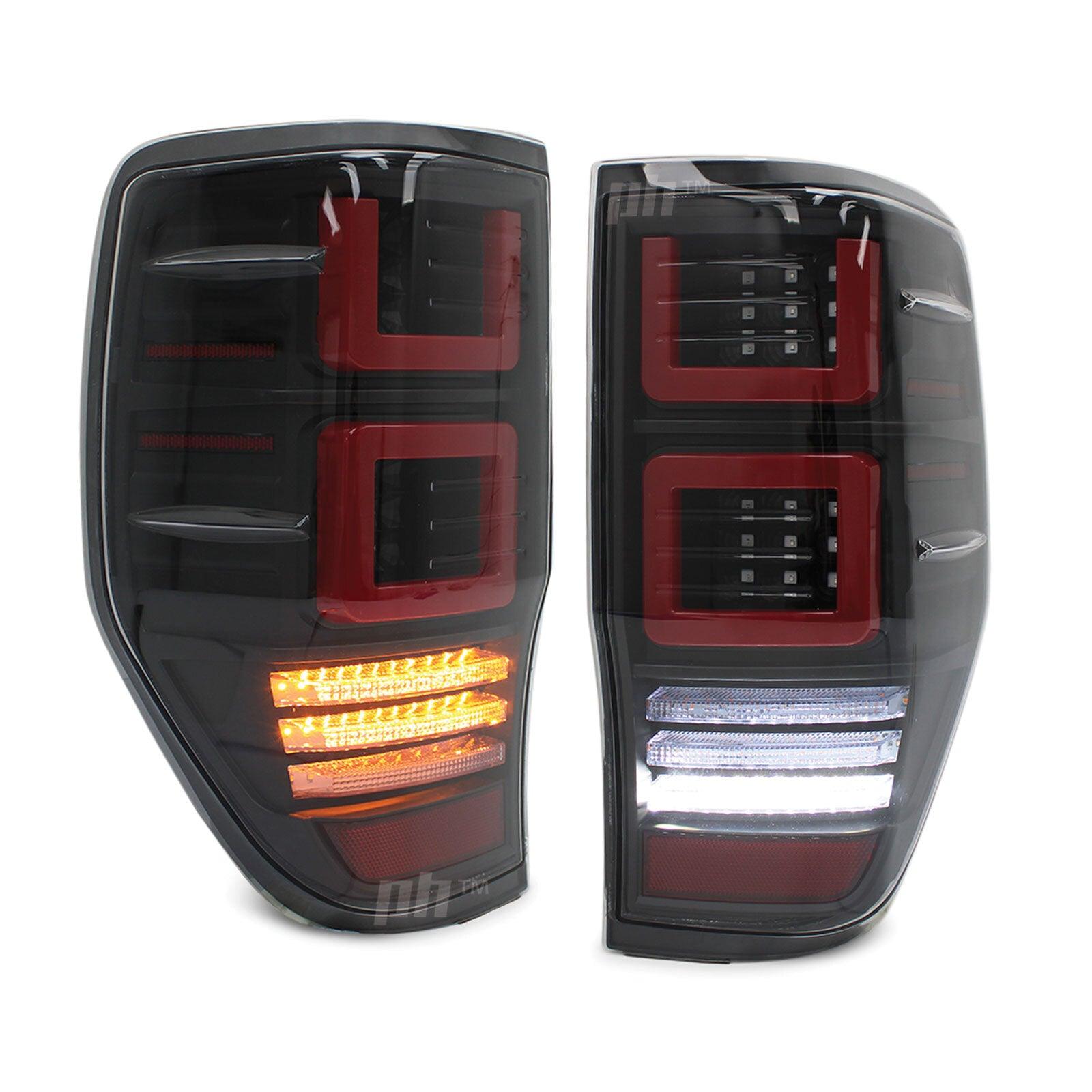 Panel House - Black LED Tail Lights Vogue Style PAIR fits Ford Ranger PX & Raptor 11 - 21 - 4X4OC™ | 4x4 Offroad Centre