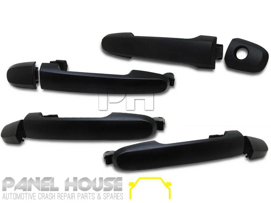 Panel House - Door Handle SET x4 Front and Rear Outer Black Fits Toyota HILUX 11 - 14 Ute - 4X4OC™ | 4x4 Offroad Centre