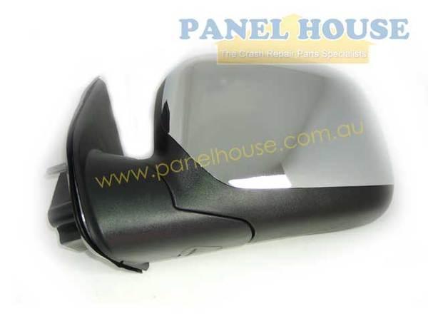 Panel House - Door Mirror CHROME Electric LEFT Hand Side for Ute Rodeo DMax LH - 4X4OC™ | 4x4 Offroad Centre