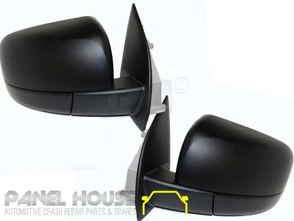 Panel House - Door Mirrors PAIR Black Electric fits Ford Ranger PX Ute 2011 - 2015 - 4X4OC™ | 4x4 Offroad Centre