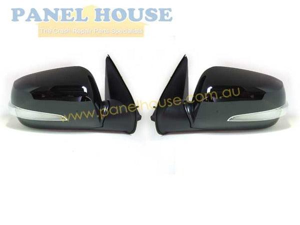 Panel House - Door Mirrors PAIR Electric Black With Blinker fits Holden Rodeo RA 06 - 08 - 4X4OC™ | 4x4 Offroad Centre