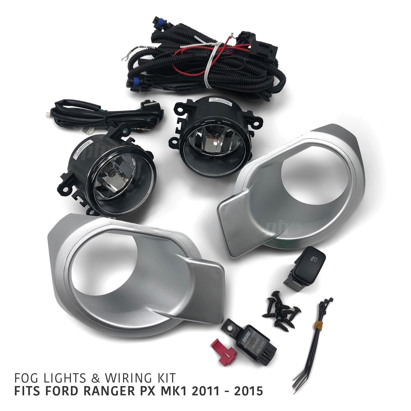 Panel House - Fog Lights Kit With Wiring & Switch fits Ford Ranger PX Series 1 2011 - 2015 - 4X4OC™ | 4x4 Offroad Centre