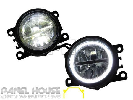 Panel House - Fog Lights PAIR Twin LED with Halo fits Ford Ranger PX1 2011 - 2015 - 4X4OC™ | 4x4 Offroad Centre