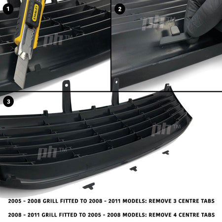 Panel House - Grill Bentley Style BLACK Edition Fits Toyota Hilux N70 SR SR5 Workmate 08 - 2011 - 4X4OC™ | 4x4 Offroad Centre