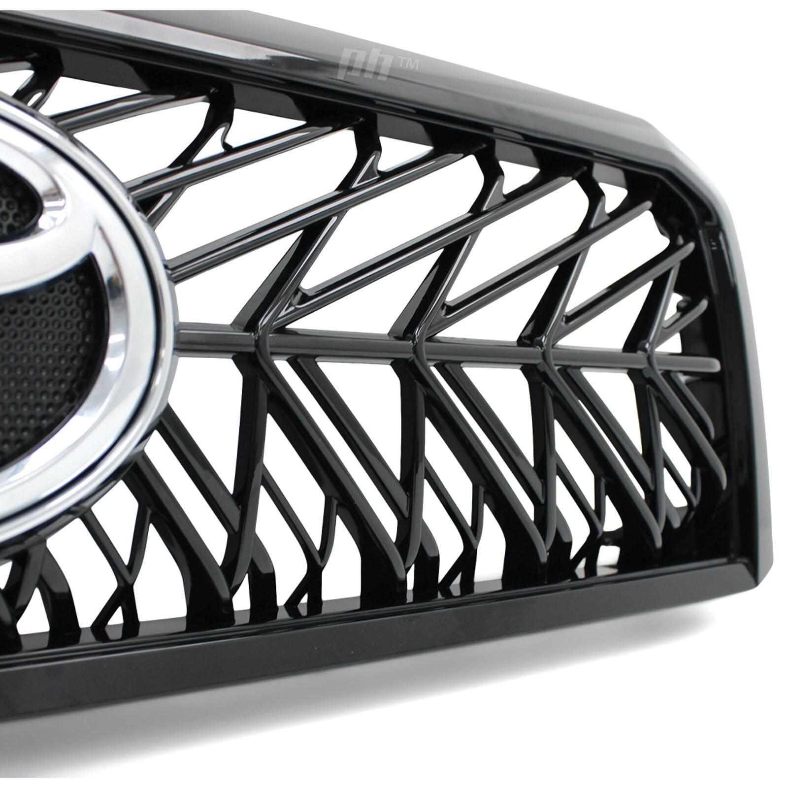 Panel House - Grill Gloss Black Web Style Fits Toyota Landcruiser 76 78 79 Series 2007 - 2021 - 4X4OC™ | 4x4 Offroad Centre