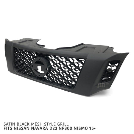 Panel House - Grill Satin Black Edition Mesh Stye Fits Nissan Navara D23 NP300 Nismo 2015 - 2020 - 4X4OC™ | 4x4 Offroad Centre