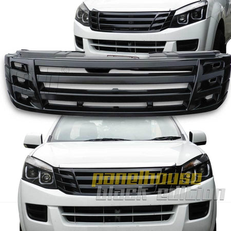 Panel House - Grill Upgrade Billet Style BLACK EDITION Grille Isuzu D - MAX Ute 12 - 16 DMAX - 4X4OC™ | 4x4 Offroad Centre