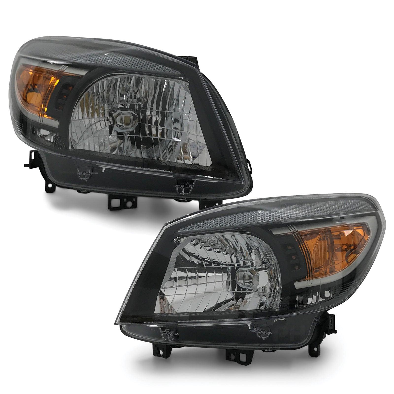 Panel House - Headlights Black PAIR Fits Ford Ranger PK 2009 - 2011 - 4X4OC™ | 4x4 Offroad Centre