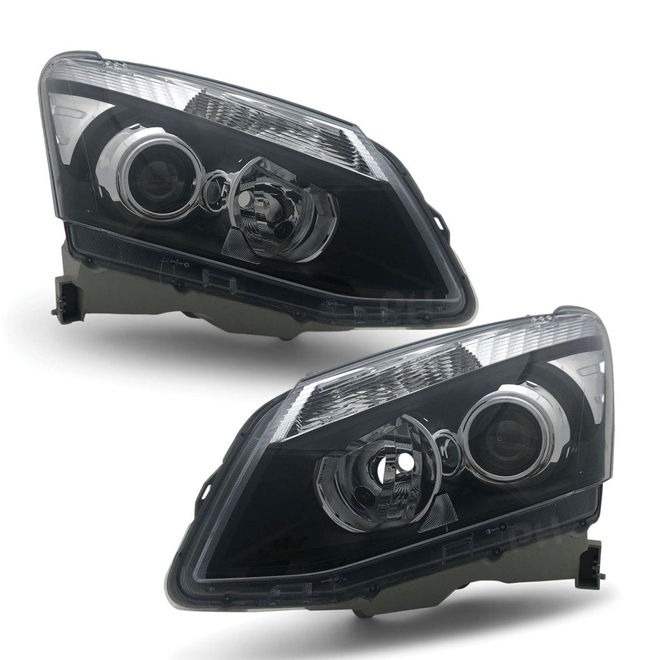 Panel House - Headlights Black Projector PAIR Fits Isuzu DMAX Ute 2012 - 2016 D - MAX - 4X4OC™ | 4x4 Offroad Centre