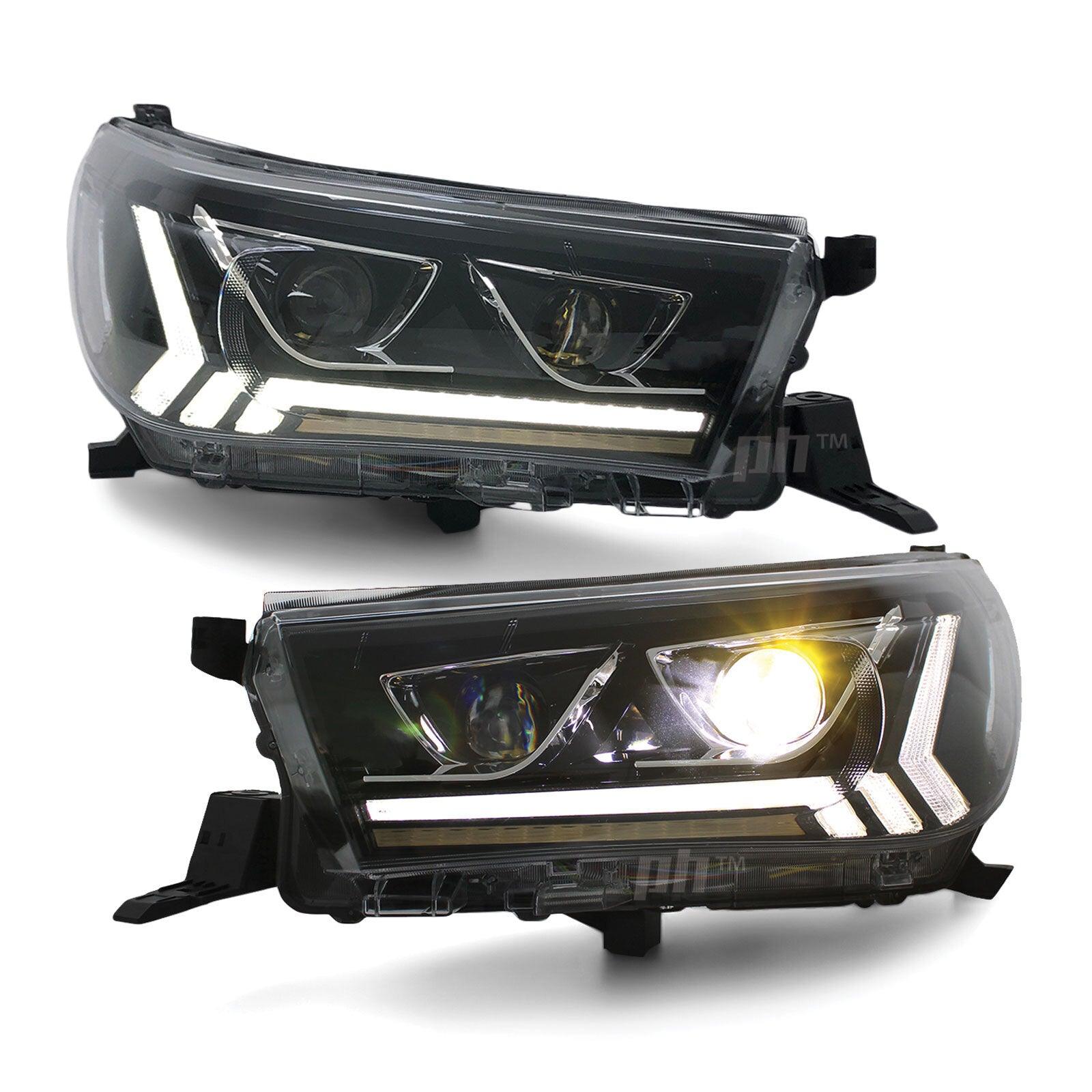 Panel House - Headlights LED DRL Dual Projector Sequential fits Toyota Hilux N80 2015 - 2020 - 4X4OC™ | 4x4 Offroad Centre