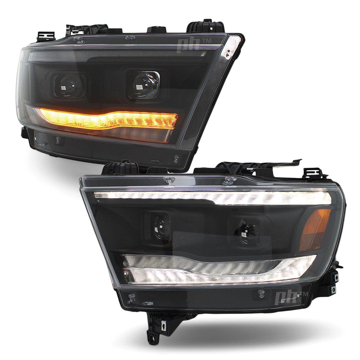 Panel House - Headlights LED Dual Projector Sequential Indicator fits Dodge RAM 1500 DT 19 - 21 - 4X4OC™ | 4x4 Offroad Centre