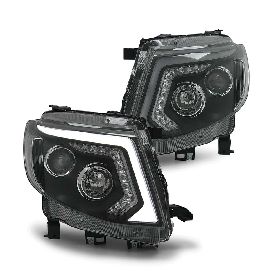 Panel House - Headlights PAIR DRL Style with Sequential Indicator fits Ford Ranger PX MK1 - 4X4OC™ | 4x4 Offroad Centre