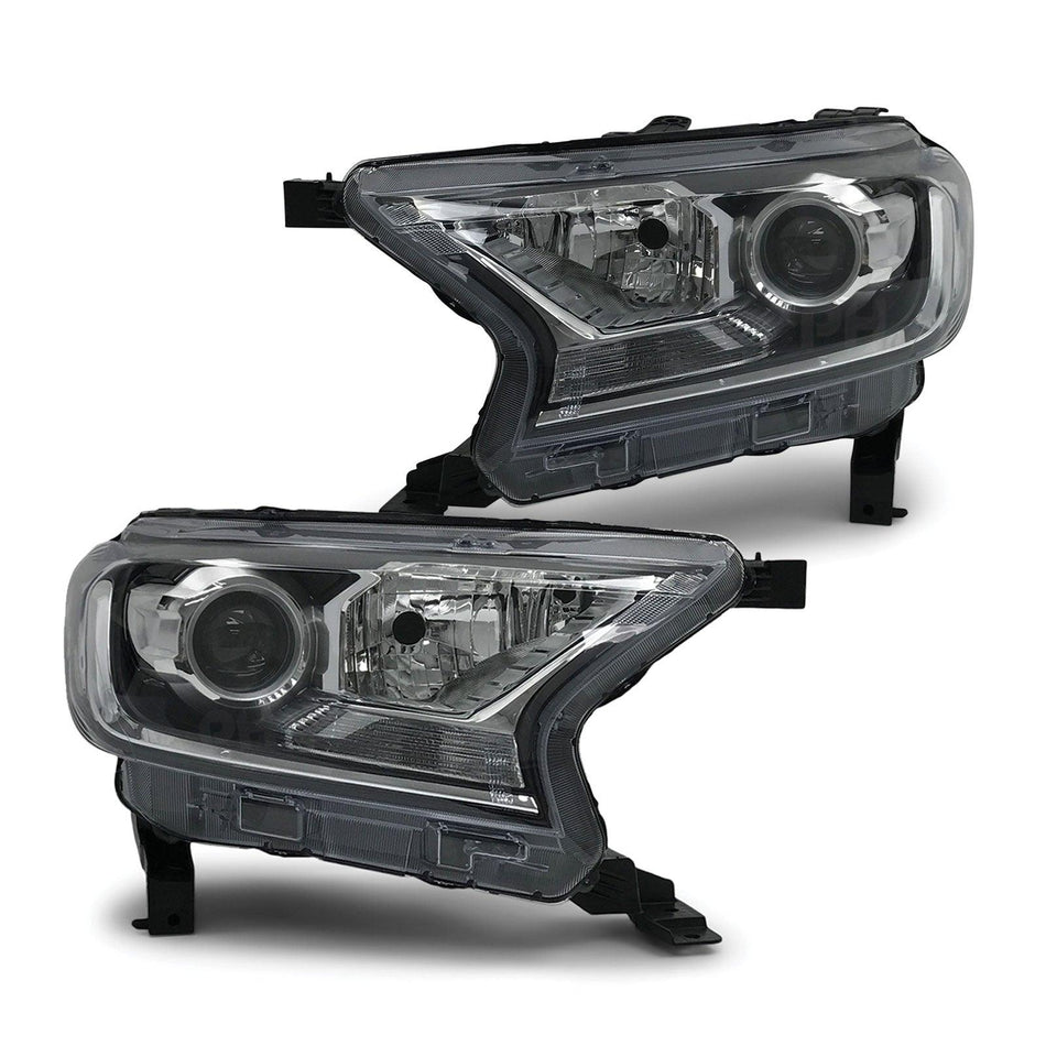 Panel House - Headlights Projector PAIR Fits Ford Ranger PX MK2 XLT WILDTRAK 15 - 18 - 4X4OC™ | 4x4 Offroad Centre