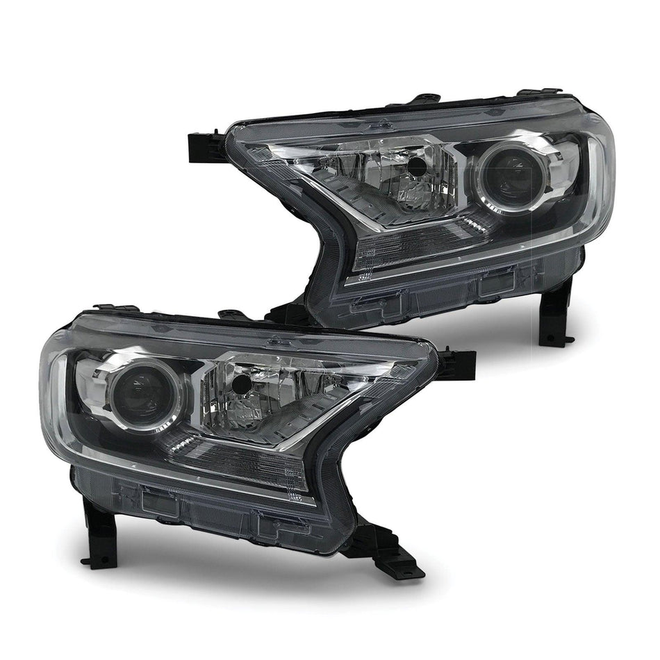 Panel House - Headlights Projector PAIR Fits Ford Ranger PX MK2 XLT WILDTRAK 15 - 18 - 4X4OC™ | 4x4 Offroad Centre