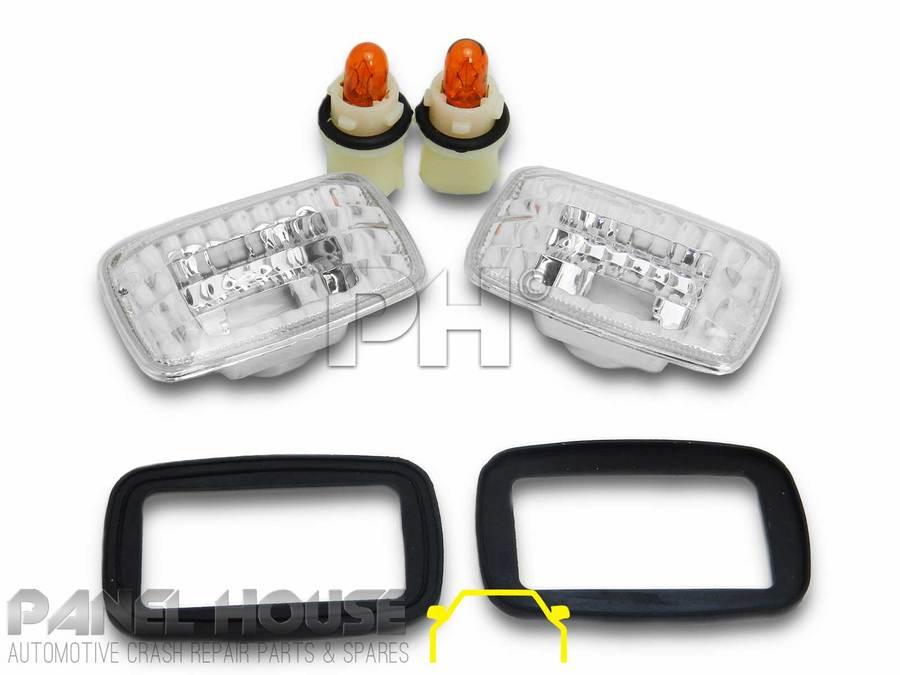 Panel House - Indicator Lights PAIR Clear Fits Toyota LANDCRUISER 76 78 79 Series 2007 - 2018 - 4X4OC™ | 4x4 Offroad Centre