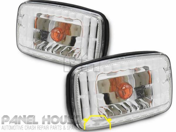 Panel House - Indicator Lights PAIR Clear Fits Toyota LANDCRUISER 76 78 79 Series 2007 - 2018 - 4X4OC™ | 4x4 Offroad Centre