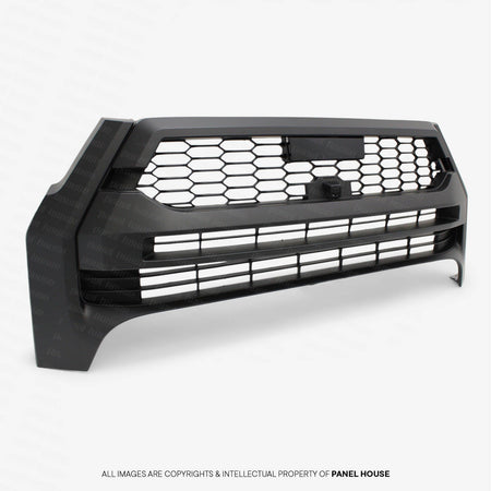 Panel House - Letter Style Grill Black with Silver letters Fits Toyota Hilux N80 Rogue 2020 - 2024 - 4x4 Offroad Centre