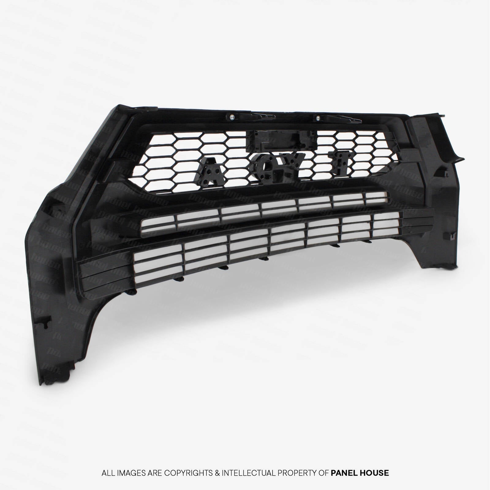 Panel House - Letter Style Grill Black with Silver letters Fits Toyota Hilux N80 Rogue 2020 - 2024 - 4x4 Offroad Centre