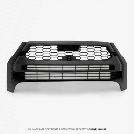 Panel House - Letter Style Grill Black with Silver letters Fits Toyota Hilux N80 Rogue 2020 - 2024 - 4x4 Offroad Centre