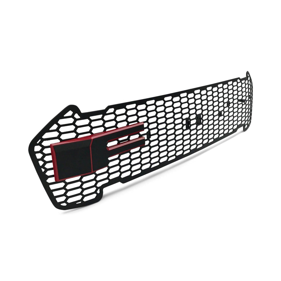 Panel House - Mesh Front Grill Red F Style fits Ford Ranger MK2 PX2 Raptor XLT Wildtrak 2015 - 2018 - 4X4OC™ | 4x4 Offroad Centre