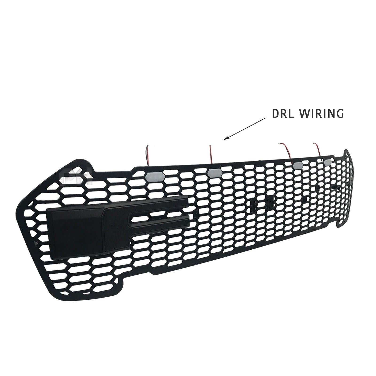 Panel House - Mesh LED Grill Black F Style fits Ford Ranger MK2 PX2 Raptor XLT Wildtrak 2015 - 2018 - 4X4OC™ | 4x4 Offroad Centre