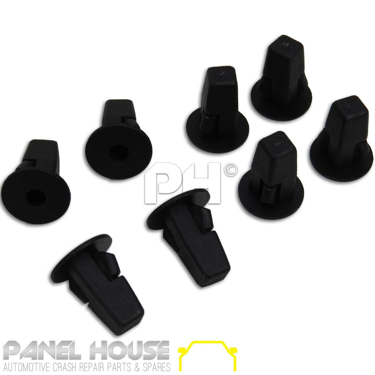 Panel House - Mud Flap CLIP SET 8 Wheel Grommet Plastic Push Rivet Fits Toyota HILUX 05 - 14 - 4X4OC™ | 4x4 Offroad Centre