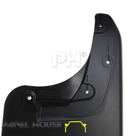 Panel House - Mud Flaps & Screws PAIR Rear Plastic 58cm long fits Toyota Hilux Ute 05 - 14 4WD SR5 - 4X4OC™ | 4x4 Offroad Centre