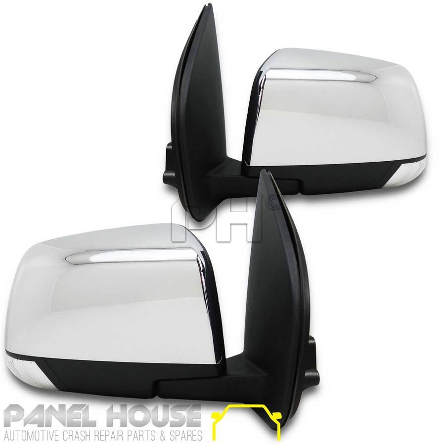 Panel House - NEW Isuzu D - Max '12 - '14 Ute Door Mirror PAIR With Blinker Chrome AUTO FOLD DMAX - 4X4OC™ | 4x4 Offroad Centre