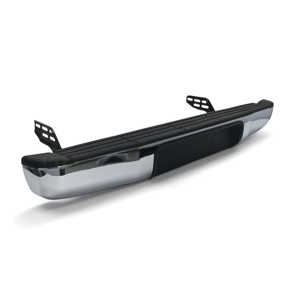 Panel House - Rear Bumper Bar Chrome Flat Top Fits Ford Ranger PJ PK 2006 - 2011 - 4X4OC™ | 4x4 Offroad Centre