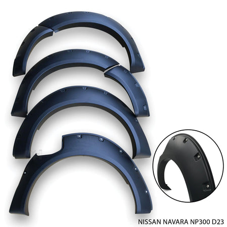 Panel House - Smooth Wide Bolt On Style Fender Flare Kit 6 Piece Fits Nissan Navara NP300 D23 15 - 20 - 4X4OC™ | 4x4 Offroad Centre