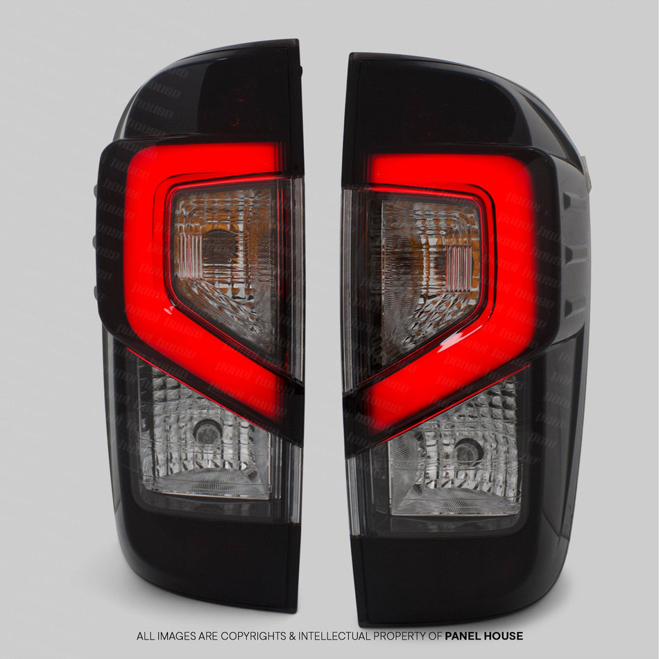 Panel House - Tail Lights Black LED DRL OEM Style PAIR fits Nissan Navara D23 NP300 15 - 24 SL ST ST - X - 4x4 Offroad Centre