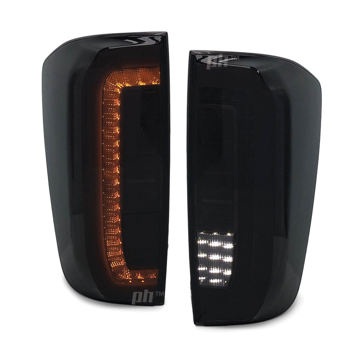 Panel House - Tail Lights Black LED Upgrade PAIR fits Nissan Navara D23 NP300 15 - 20 SL ST ST - X - 4X4OC™ | 4x4 Offroad Centre