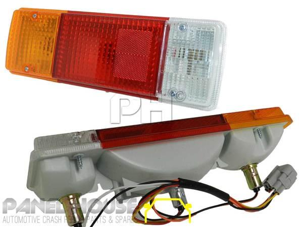 Panel House - Tail Lights PAIR with Square Plug fit Fits Toyota Landcruiser 70 75 78 79 Series - 4X4OC™ | 4x4 Offroad Centre