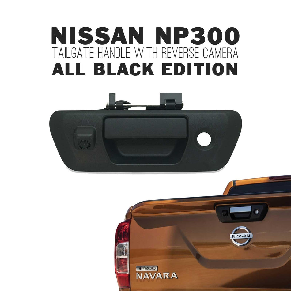 Panel House - Tailgate Handle BLACK with Reverse Camera fits Nissan Navara NP300 D23 - 4X4OC™ | 4x4 Offroad Centre