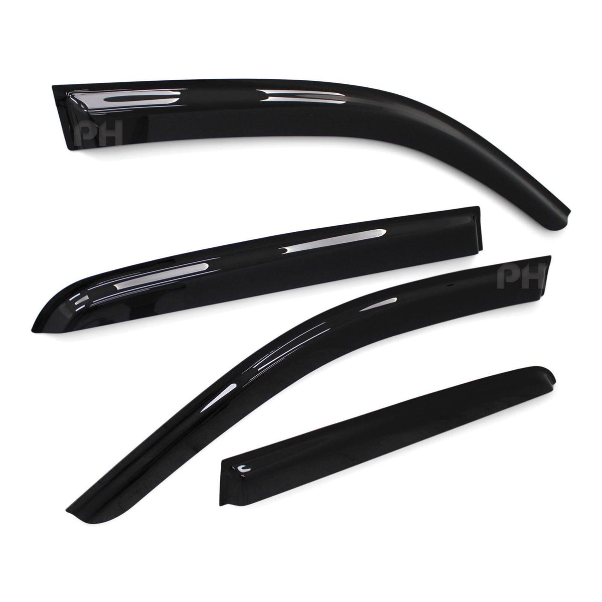 Panel House - Weather Shield Window Visors Smoked SET 4 Piece Fits Toyota Hilux N80 Dual Cab 2015 - 2021 - 4X4OC™ | 4x4 Offroad Centre