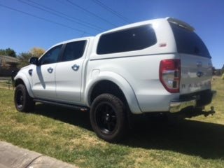 PHAT Bars - Ford Ranger FLAT Rock Sliders / Side steps - P/C Ally Checkerplate Tread - 4X4OC™ | 4x4 Offroad Centre