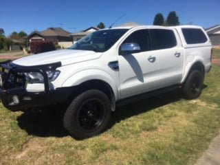 PHAT Bars - Ford Ranger FLAT Rock Sliders / Side steps - P/C Ally Checkerplate Tread - 4X4OC™ | 4x4 Offroad Centre